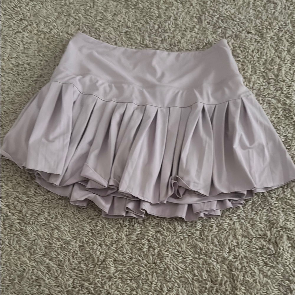 Silver Pink Mini Bubble Skirt with Ruffled Tiers